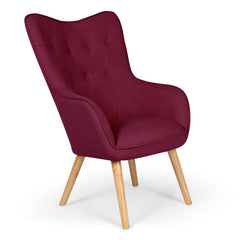 Fauteuil scandinave Klarys tissu Violet