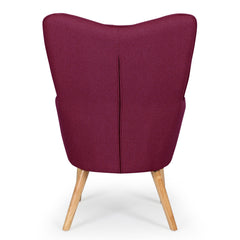 Fauteuil scandinave Klarys tissu Violet