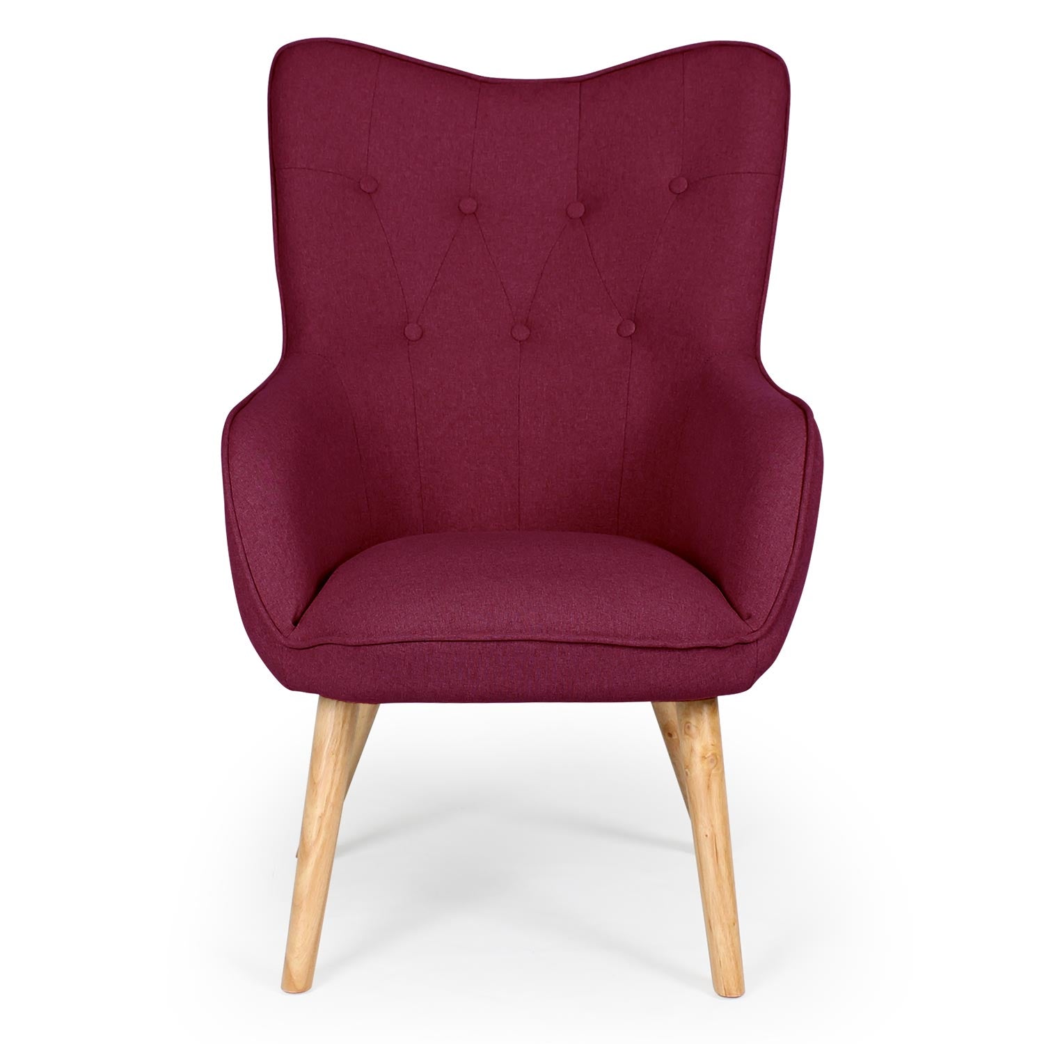 Fauteuil scandinave Klarys tissu Violet