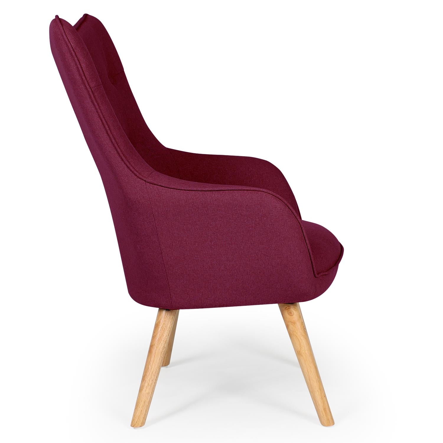 Fauteuil scandinave Klarys tissu Violet