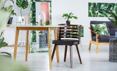 Lot de 2 chaises scandinave Koxy bois noisette et Noir