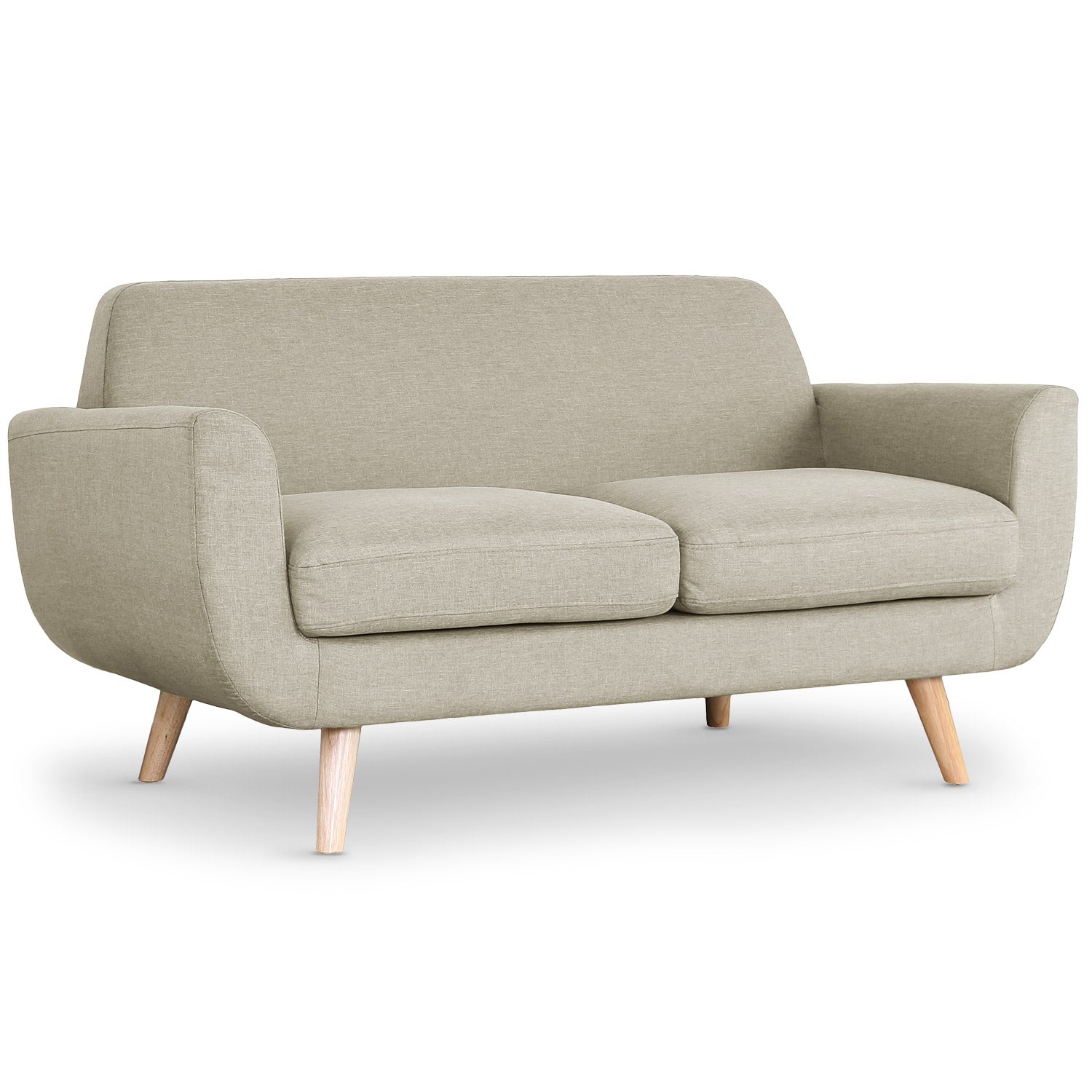 Canapé scandinave 2 places Danube Tissu Beige