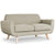 Canapé 2 places Danube en tissu beige