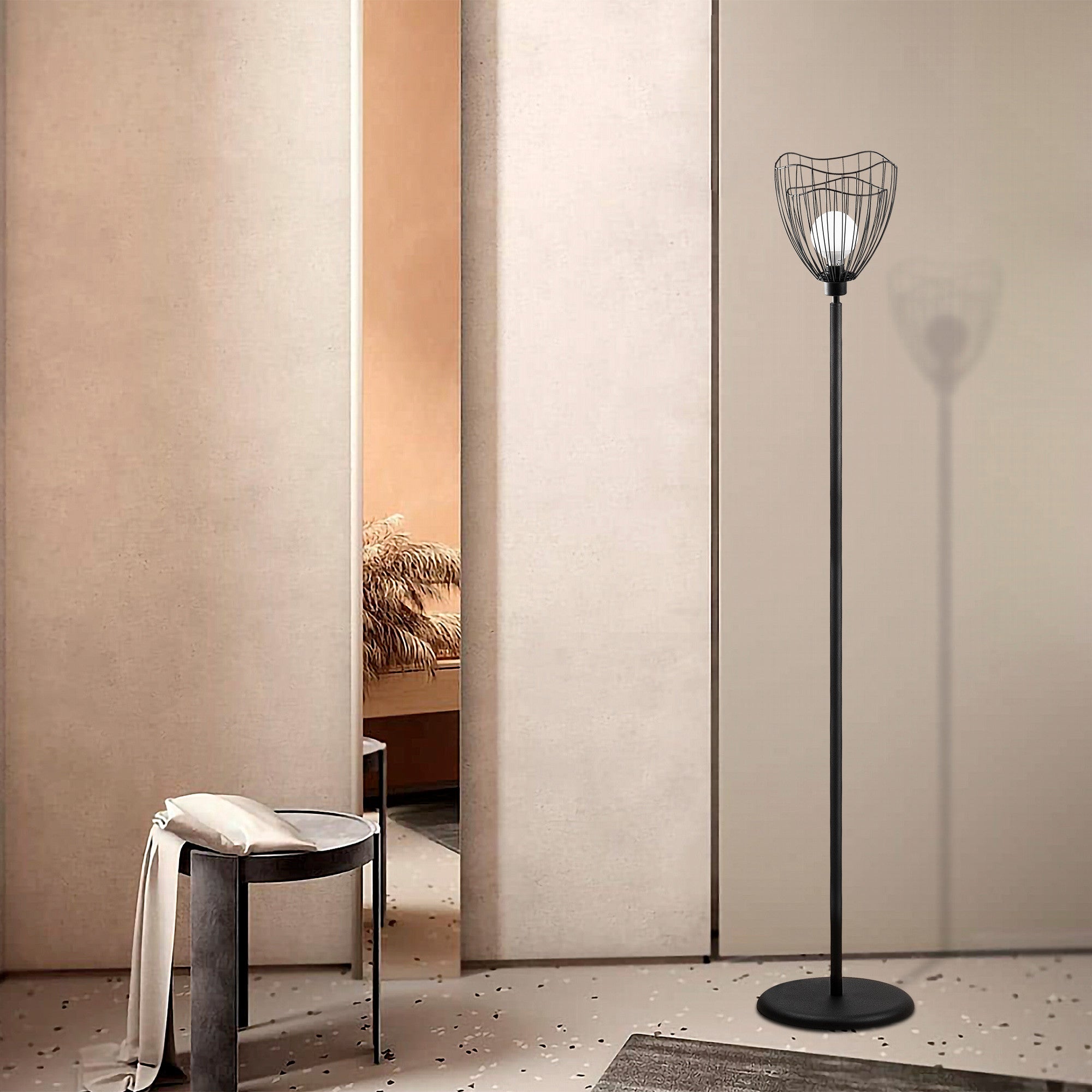 Lampadaire Corbis 158cm Métal Noir