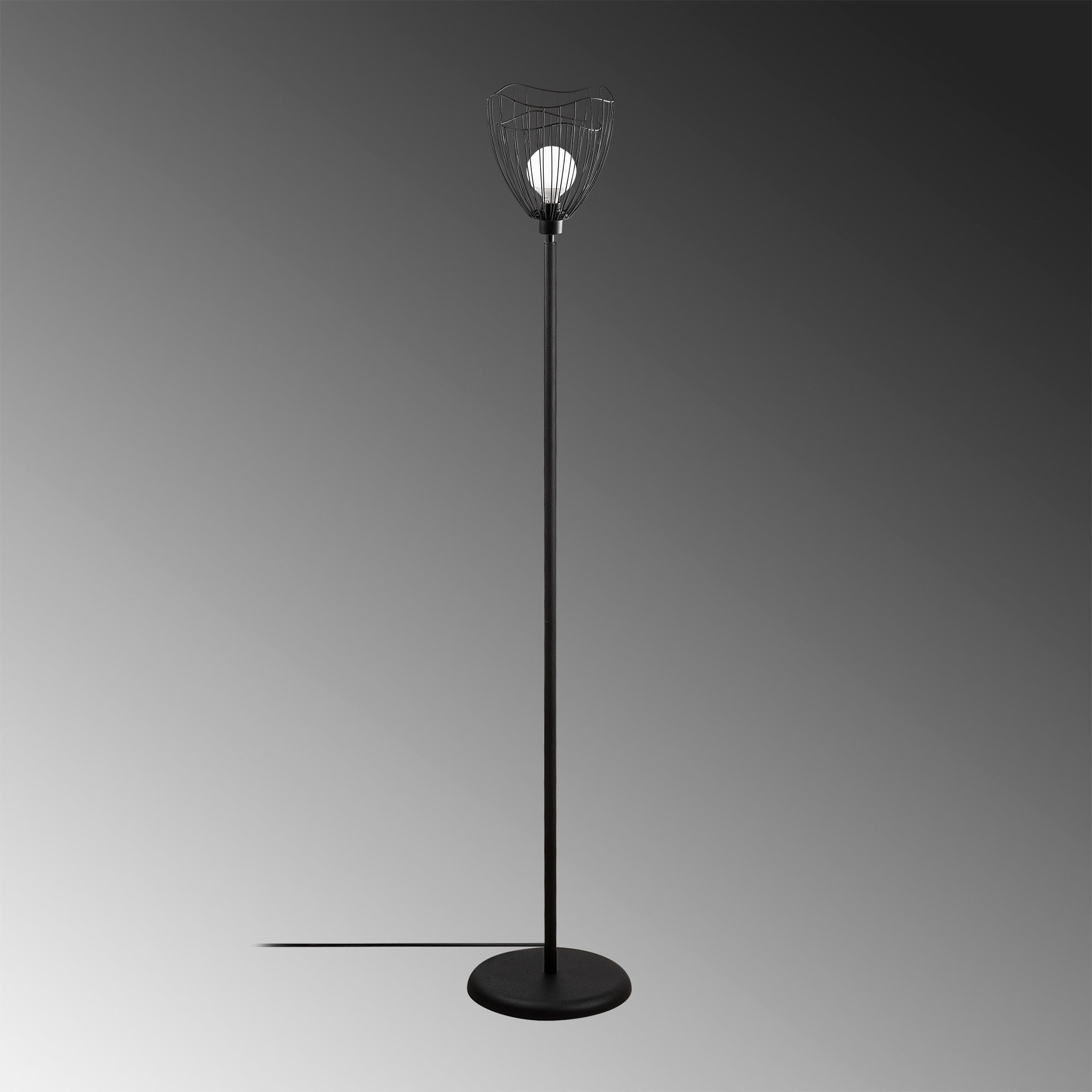 Lampadaire Corbis 158cm Métal Noir