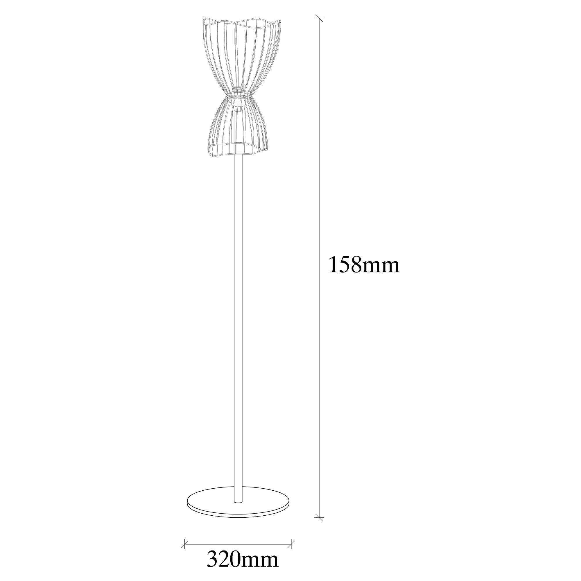 Lampadaire Corbis 158cm Métal Noir