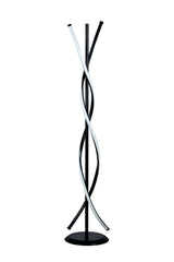 Lampadaire design hélicoïdale Velvet H125cm Métal Noir et LED Blanc