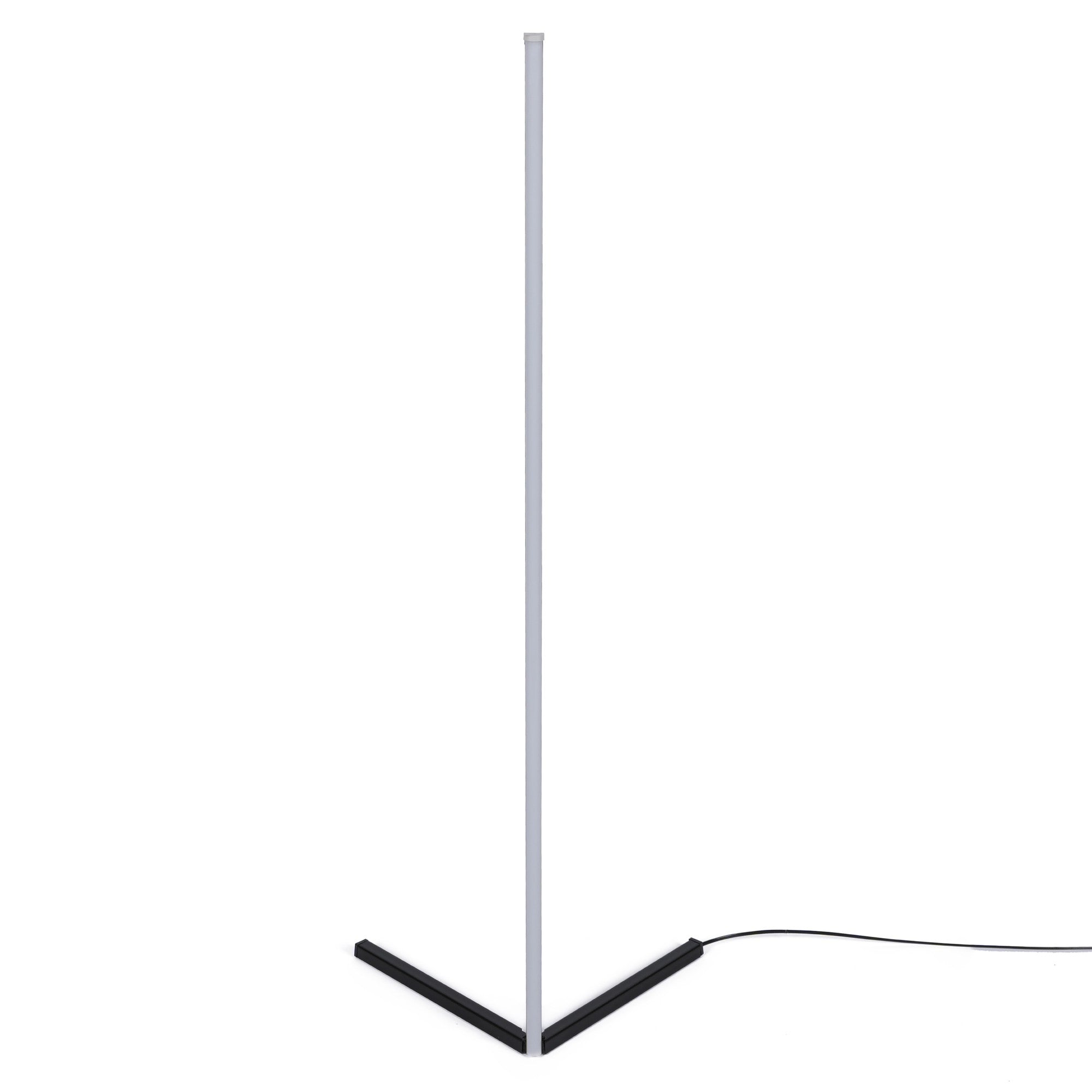 Lampadaire design moderne Bibury H120cm Métal Noir et LED Multicolore