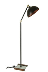 Lampadaire pivotante Samuel H165cm Métal Noir et Cuivre