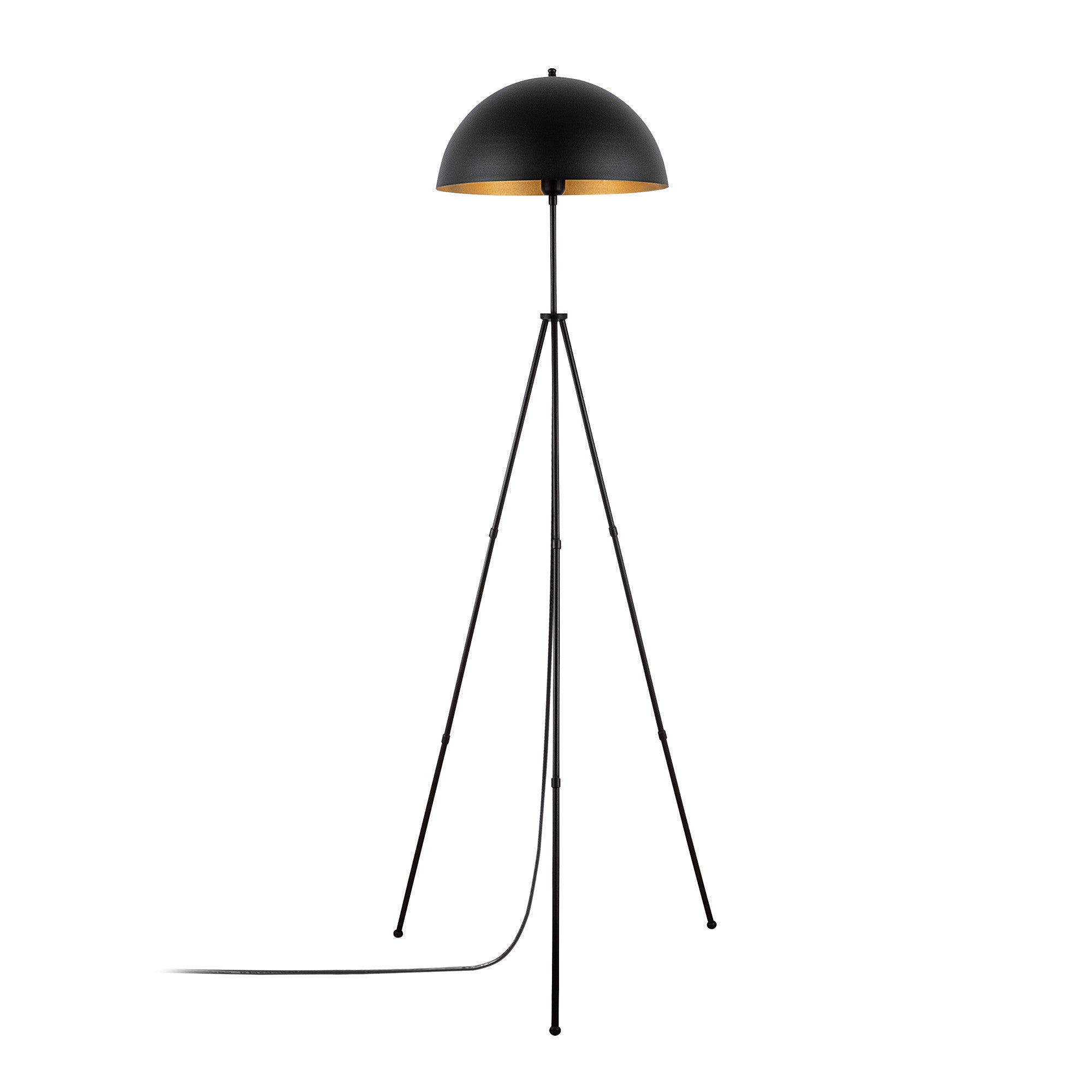 Lampadaire trépied cloche Daoji 170cm Métal Noir