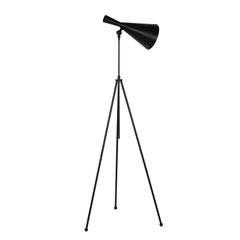 Lampadaire trépied mégaphone orientable Haruka 175cm Métal Noir