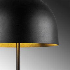 Lampe à poser abat-jour cloche Bell H58 cm Métal Noir