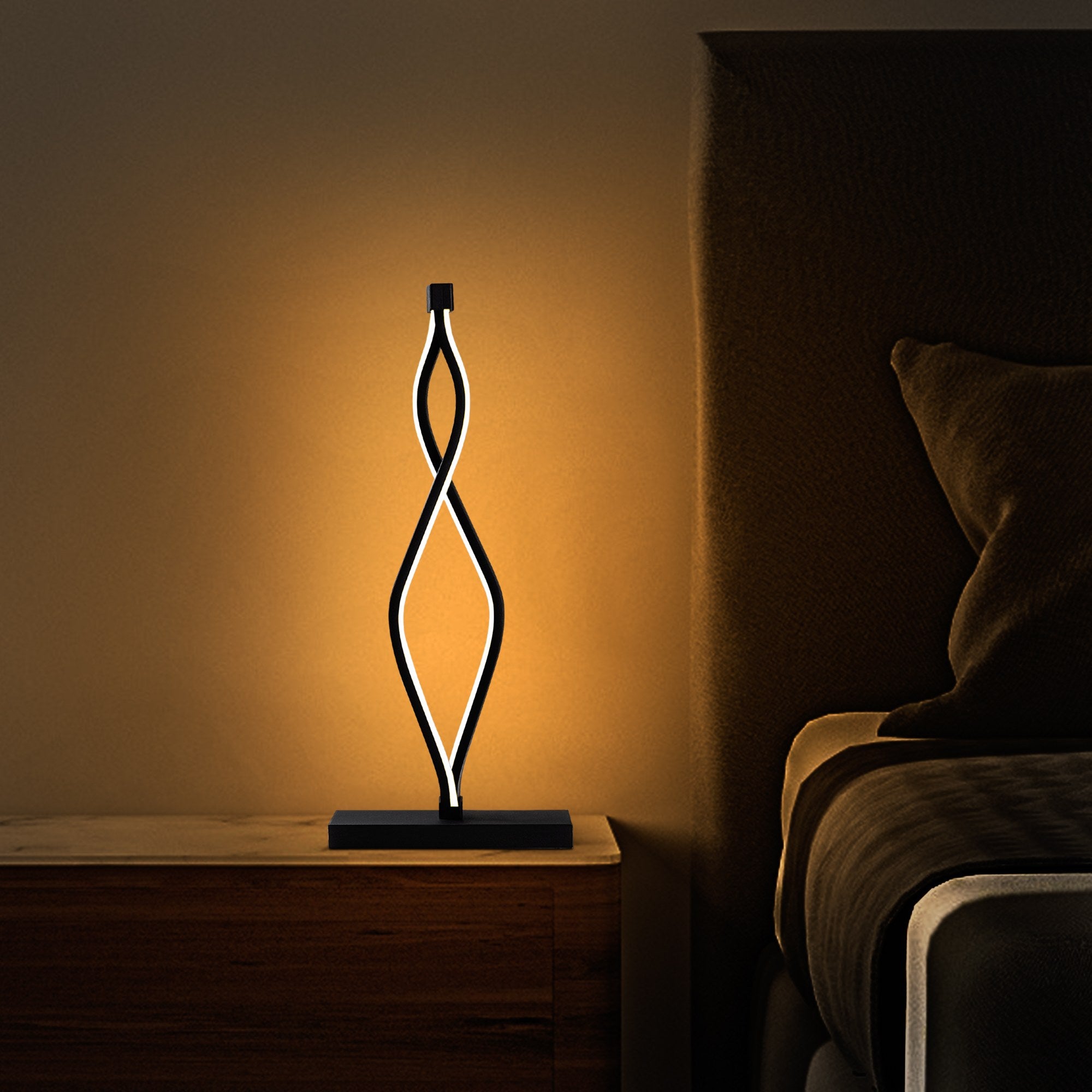 Lampe à poser Bondar H49cm Métal Noir et LED Blanc