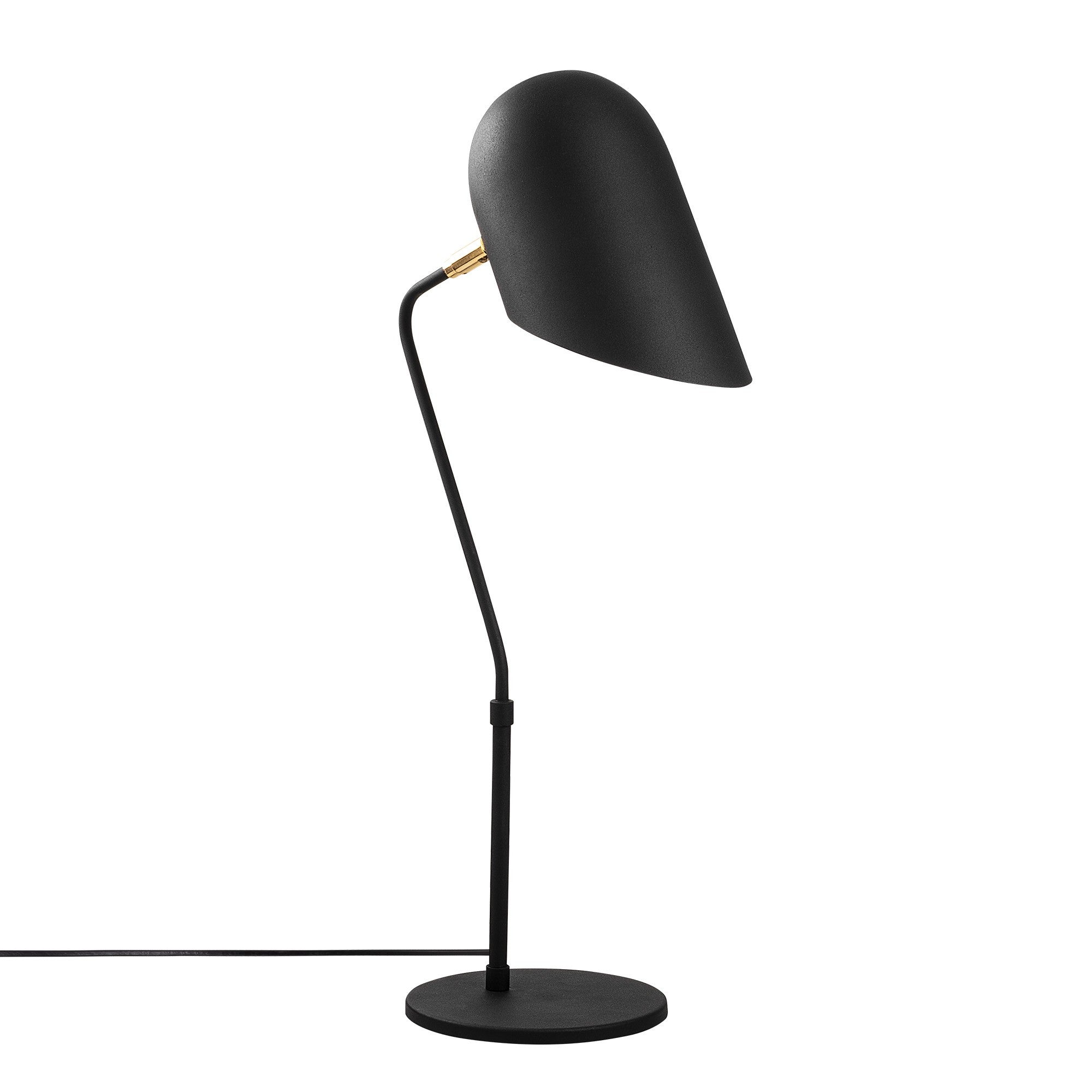 Lampe à poser capsule tronquée Lectio 62cm Métal Noir et Or