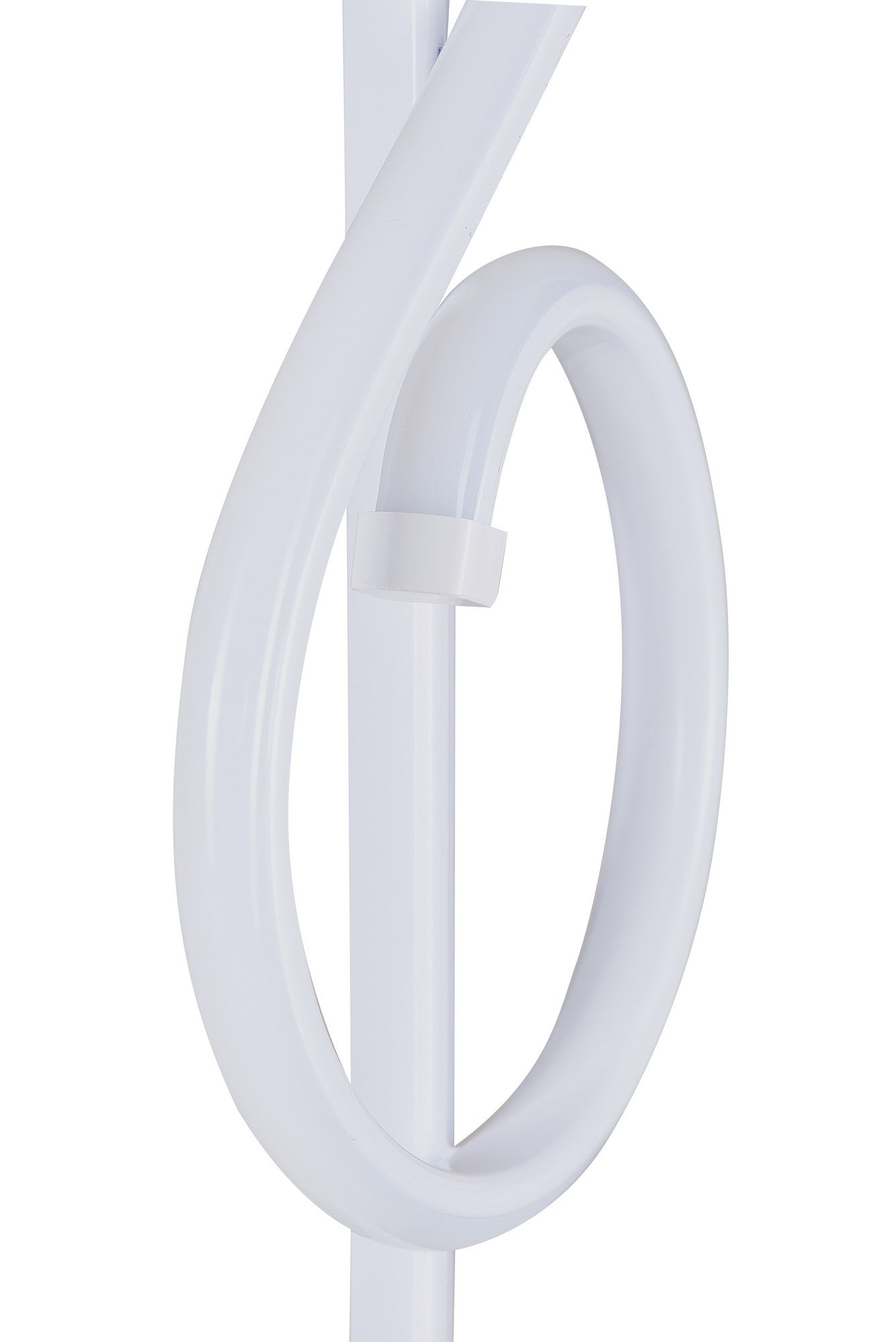 Lampe à poser design clé de sol Ludwig H47cm Métal Blanc et LED Multicolore