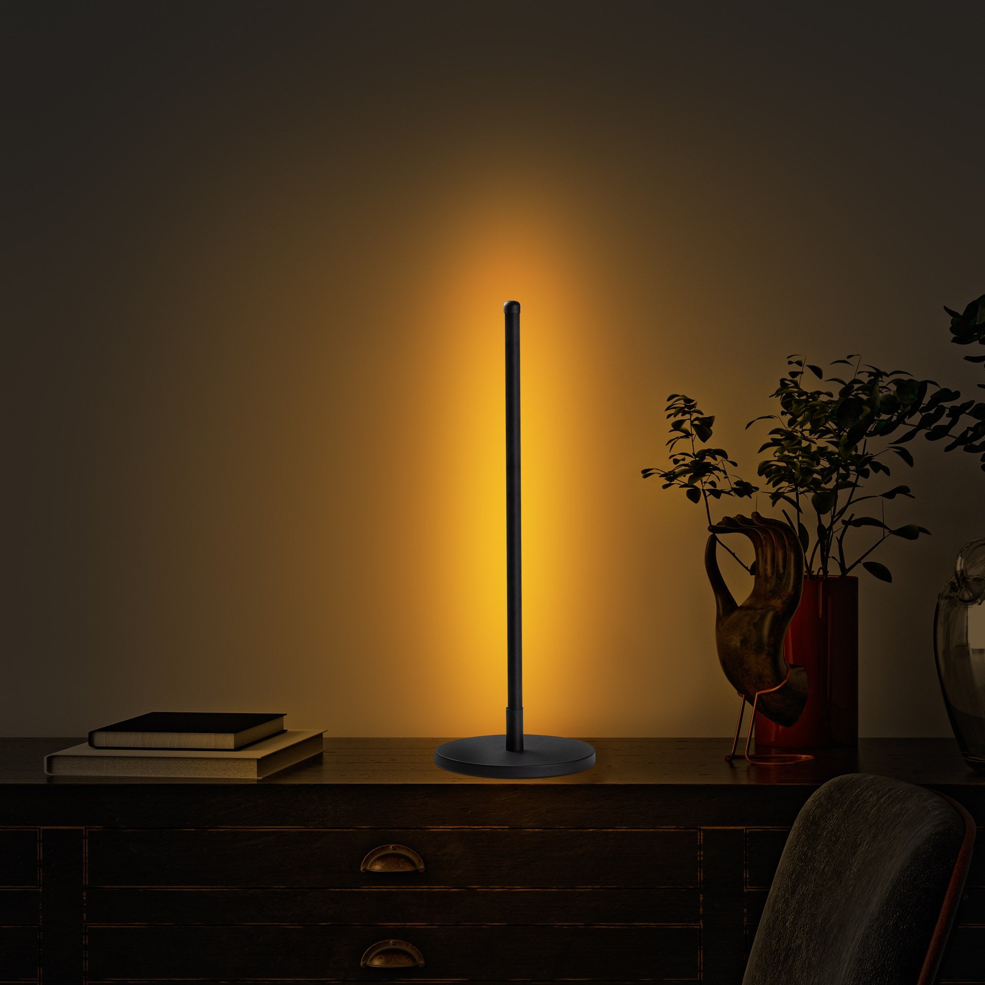 Lampe à poser moderne Krasner H51cm Métal Noir