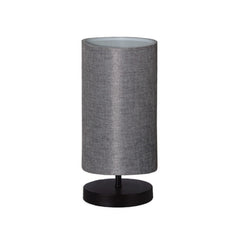 Lampe à poser Utuva H30cm Bois Marron et Tissu Gris