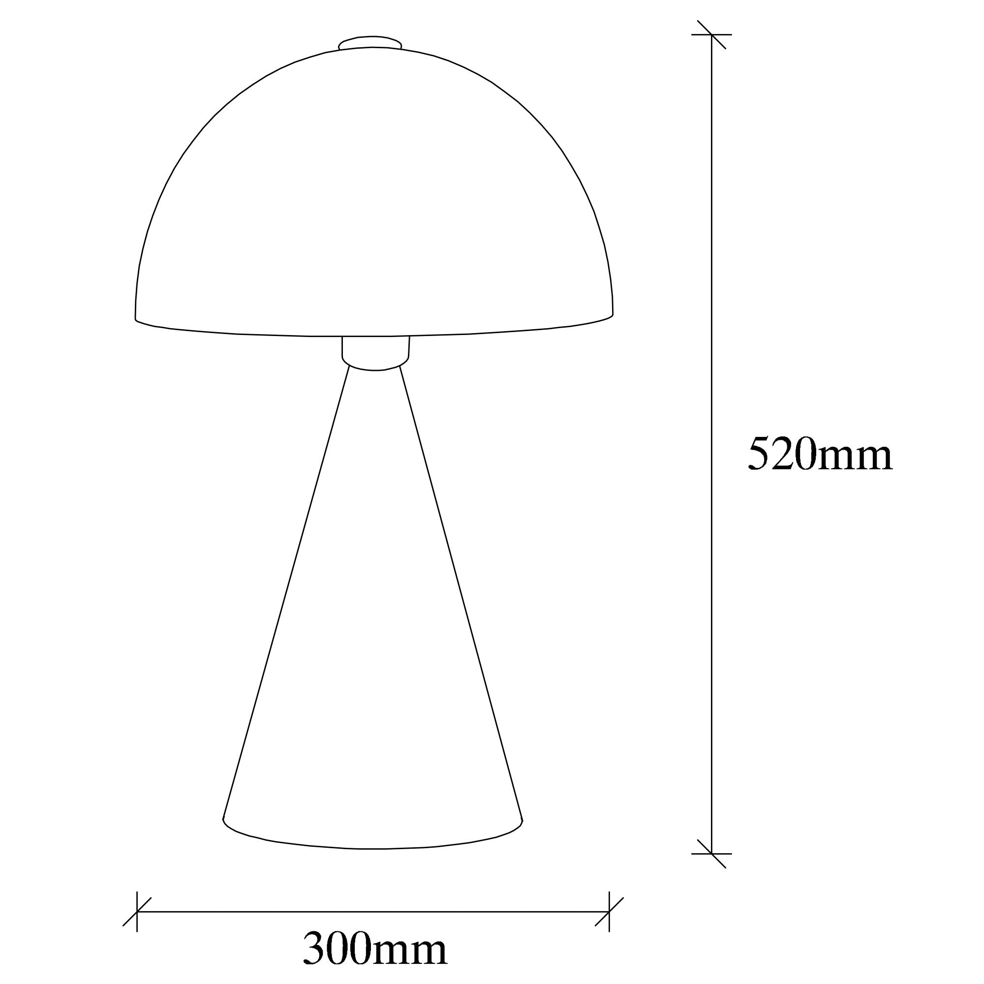 Lampe de table gros champignon Fonka H52cm Métal Noir