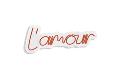 Lettrage Lucendi L41xH18cm "L'amour Lucendi" Néon Rouge