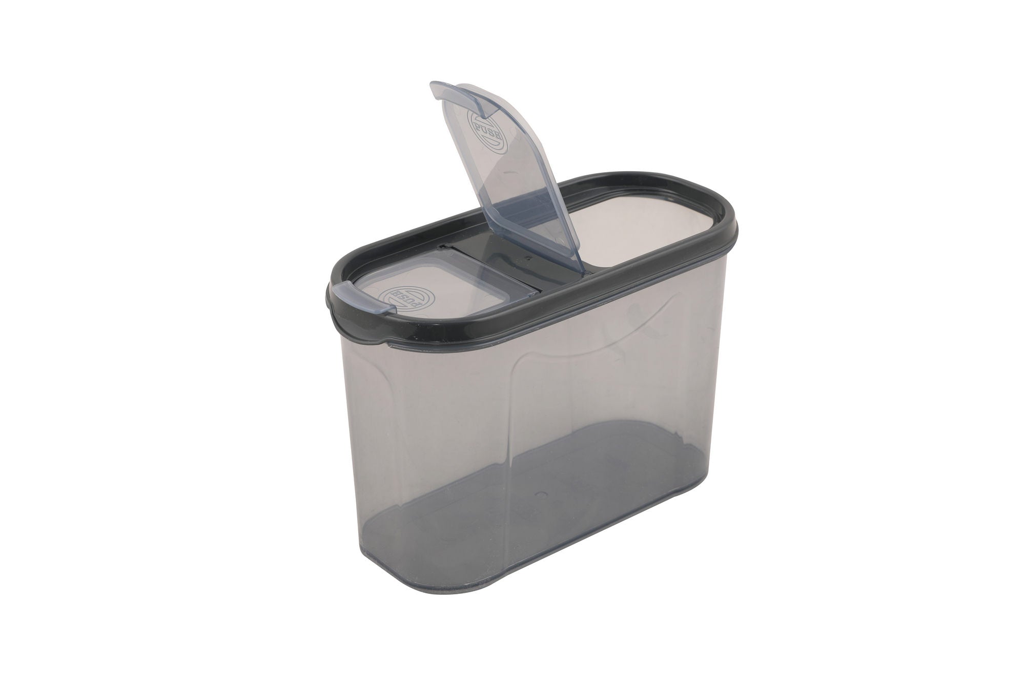 Lot de 12 boites de stockage Saunie 1,4L Transparent et Anthracite