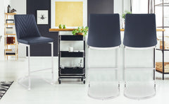 Lot de 2 chaises de bar design Mistigri Simili Noir