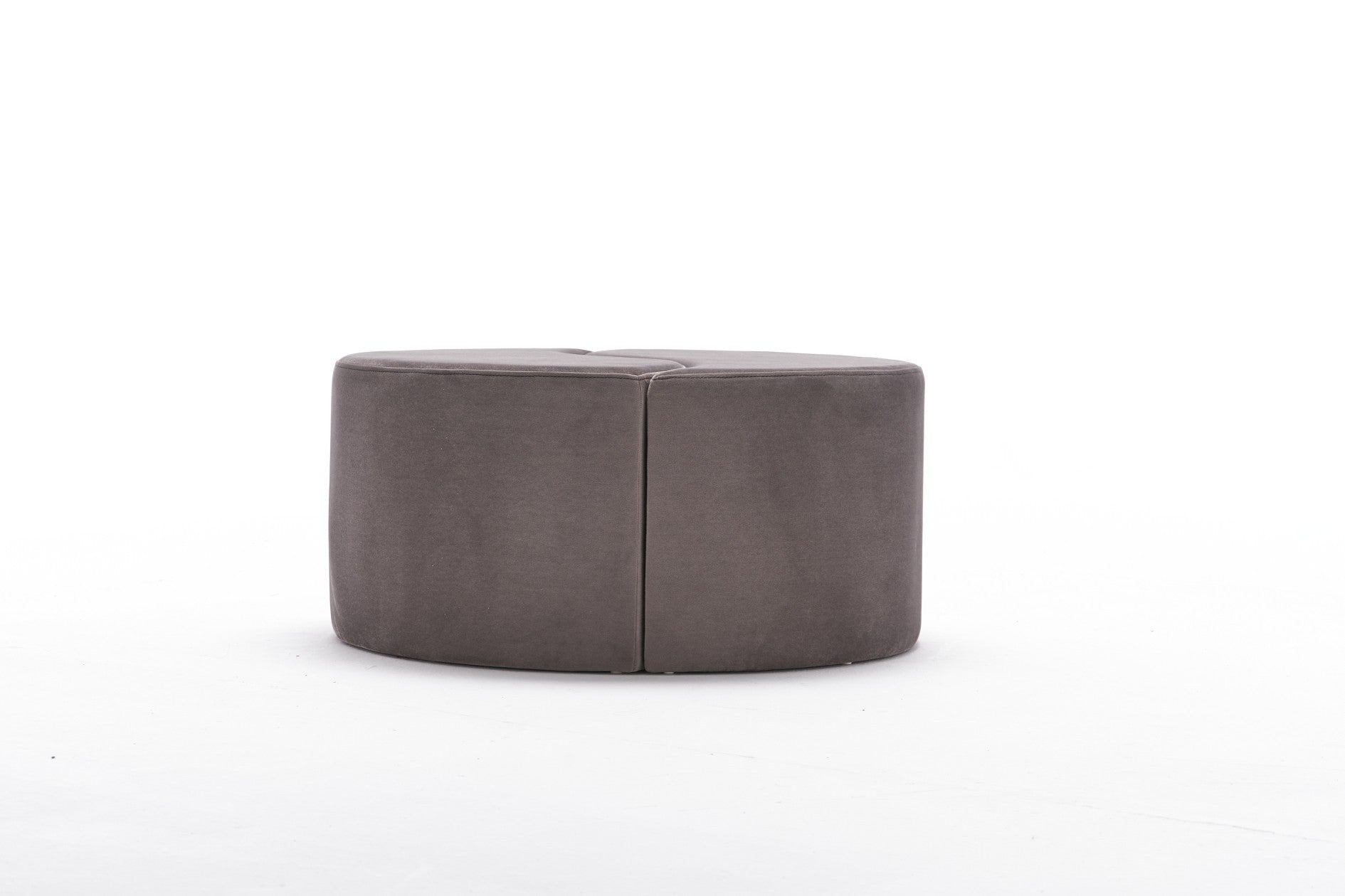 Lot de 2 poufs puzzle Ratsel L43xH40cm Velours Marron