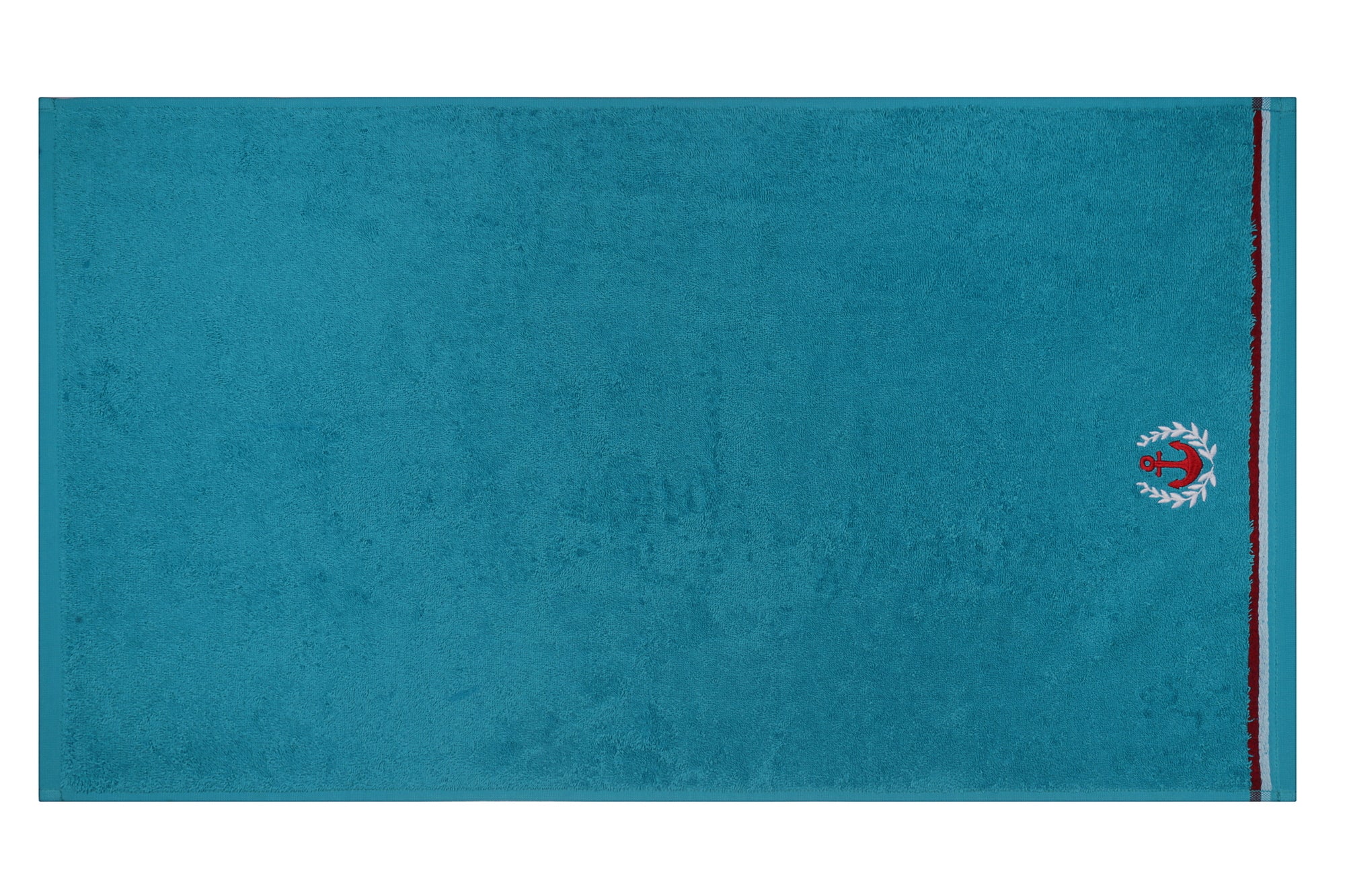 Lot de 2 serviettes de bain Anchora 70 x 140 cm Coton Coton Turquoise