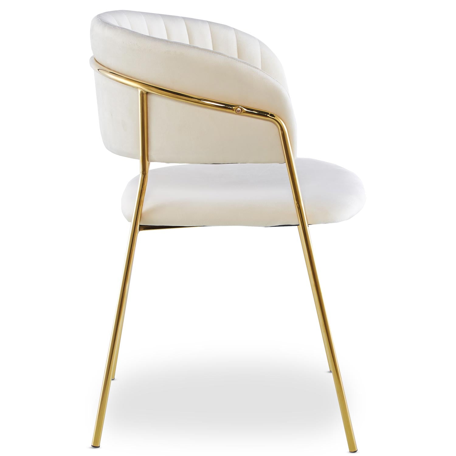 Lot de 4 chaises Tabata Velours Beige