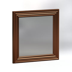 Lot de 4 miroirs murales Kafka 40x40cm Bois Bronze