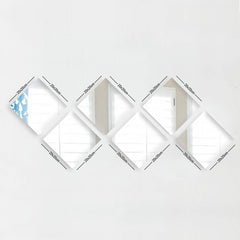 Lot de 6 miroirs losanges Certa Verre 20x20cm Blanc