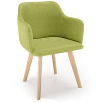 Chaise scandinave Candy en tissu vert pistache