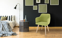 La chaise style nordique scandinave Tissu Vert Candy
