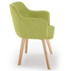 La chaise style nordique scandinave Tissu Vert Candy