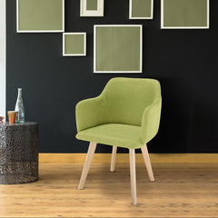 Chaise style scandinave Candy Tissu Vert Pistache