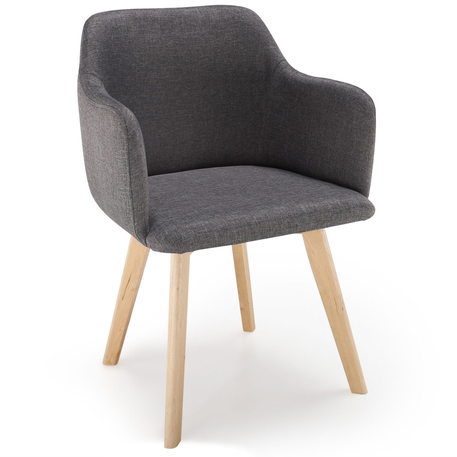 Chaise style scandinave Candy Tissu Gris Foncé
