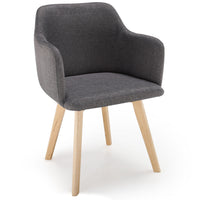 Chaise scandinave Candy en tissu gris foncé
