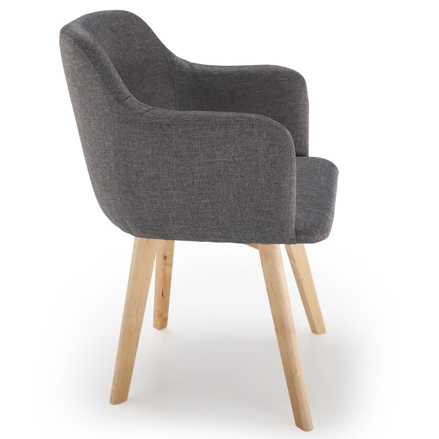 La chaise style nordique scandinave Tissu Gris foncé Candy