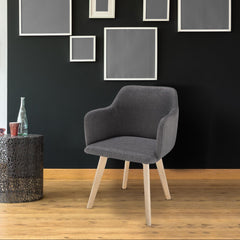 Chaise scandinave Candy en tissu gris foncé
