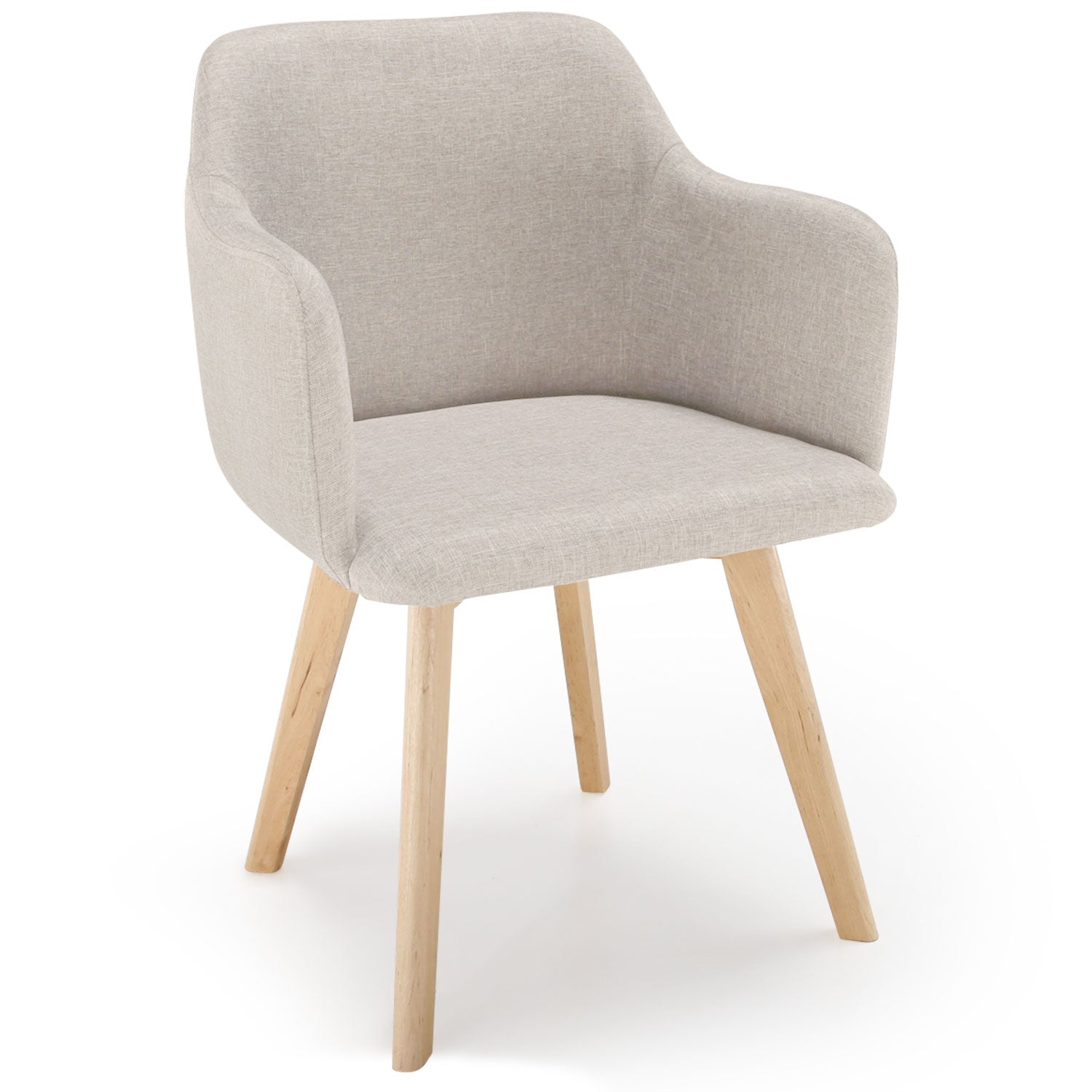 Chaise style scandinave Candy Tissu Beige