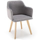 Chaise scandinave en tissu gris