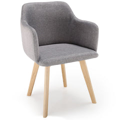 Chaise style scandinave Candy Tissu Gris