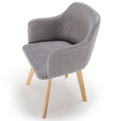 La chaise scandinave Tissu Gris Candy