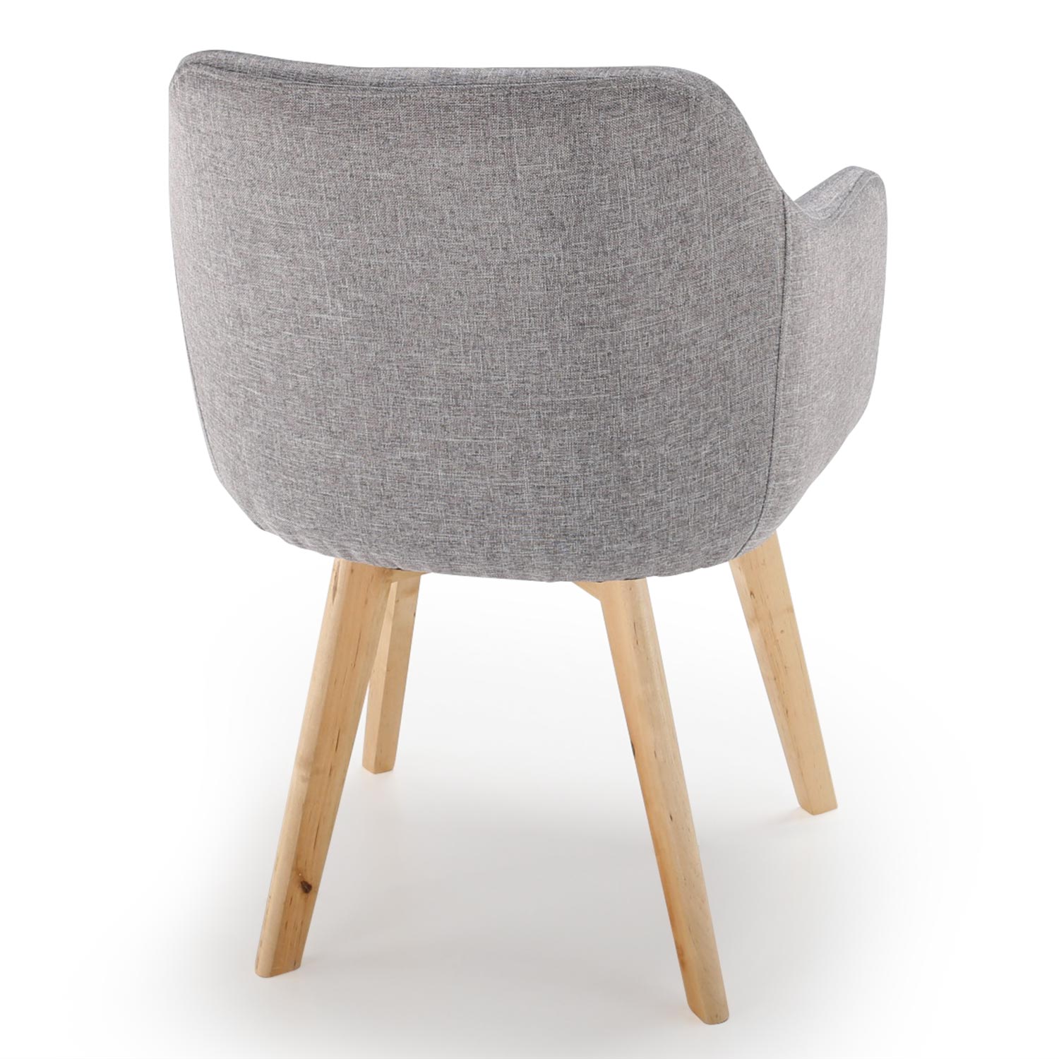Chaise scandinave Tissu Gris vue de dos Candy