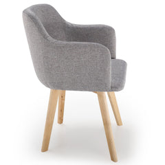 La chaise style nordique scandinave Tissu Gris Candy