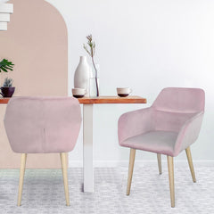 Chaise / Fauteuil scandinave Fraydo Velours Rose