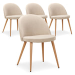 Lot de 4 chaises scandinaves couleur beige