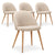 Lot de 4 chaises scandinaves couleur beige