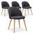 Ensemble de 4 chaises scandinaves gris foncé
