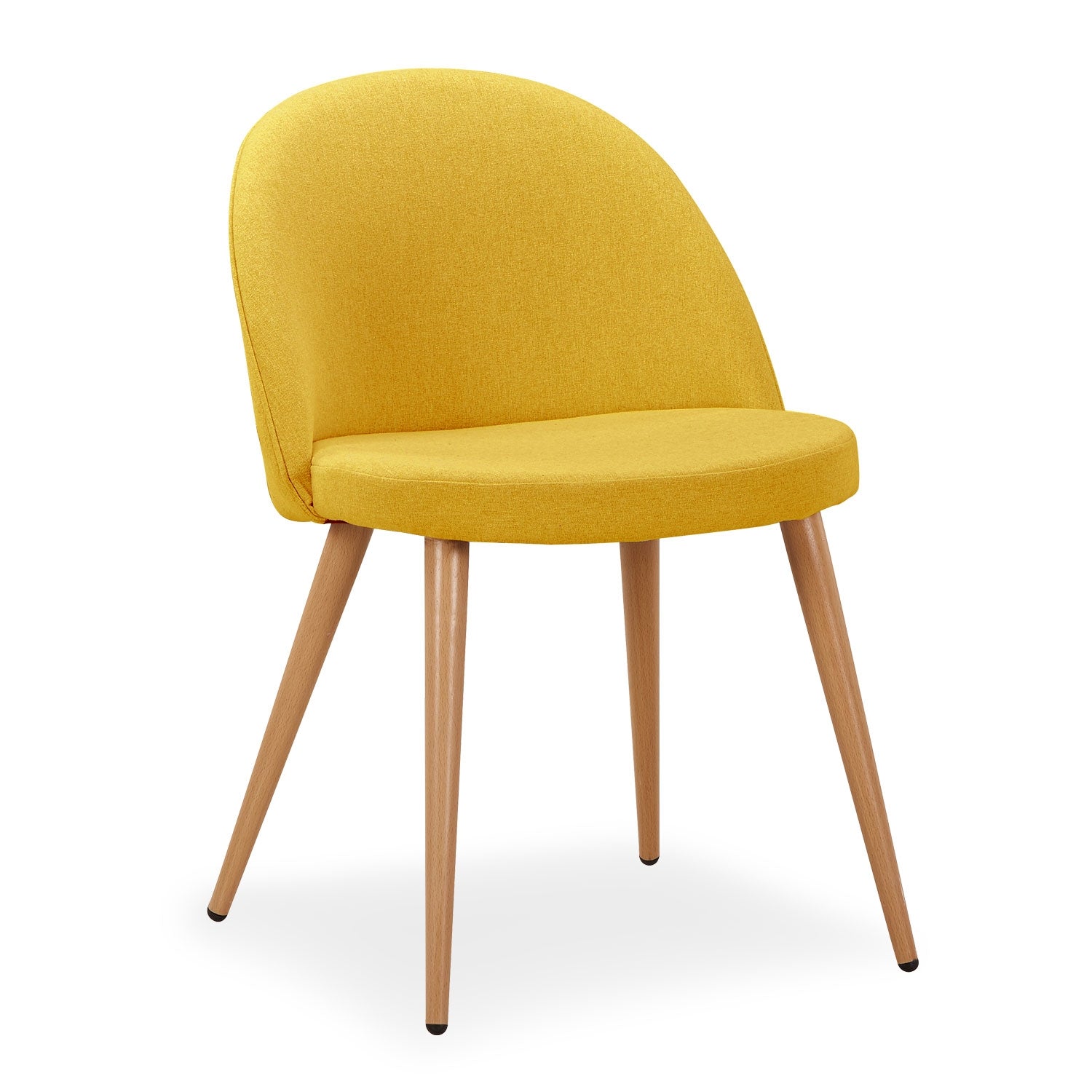 Lot de 2 chaises scandinaves Maury tissu Jaune