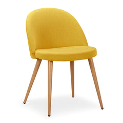 Lot de 2 chaises scandinaves Maury tissu Jaune